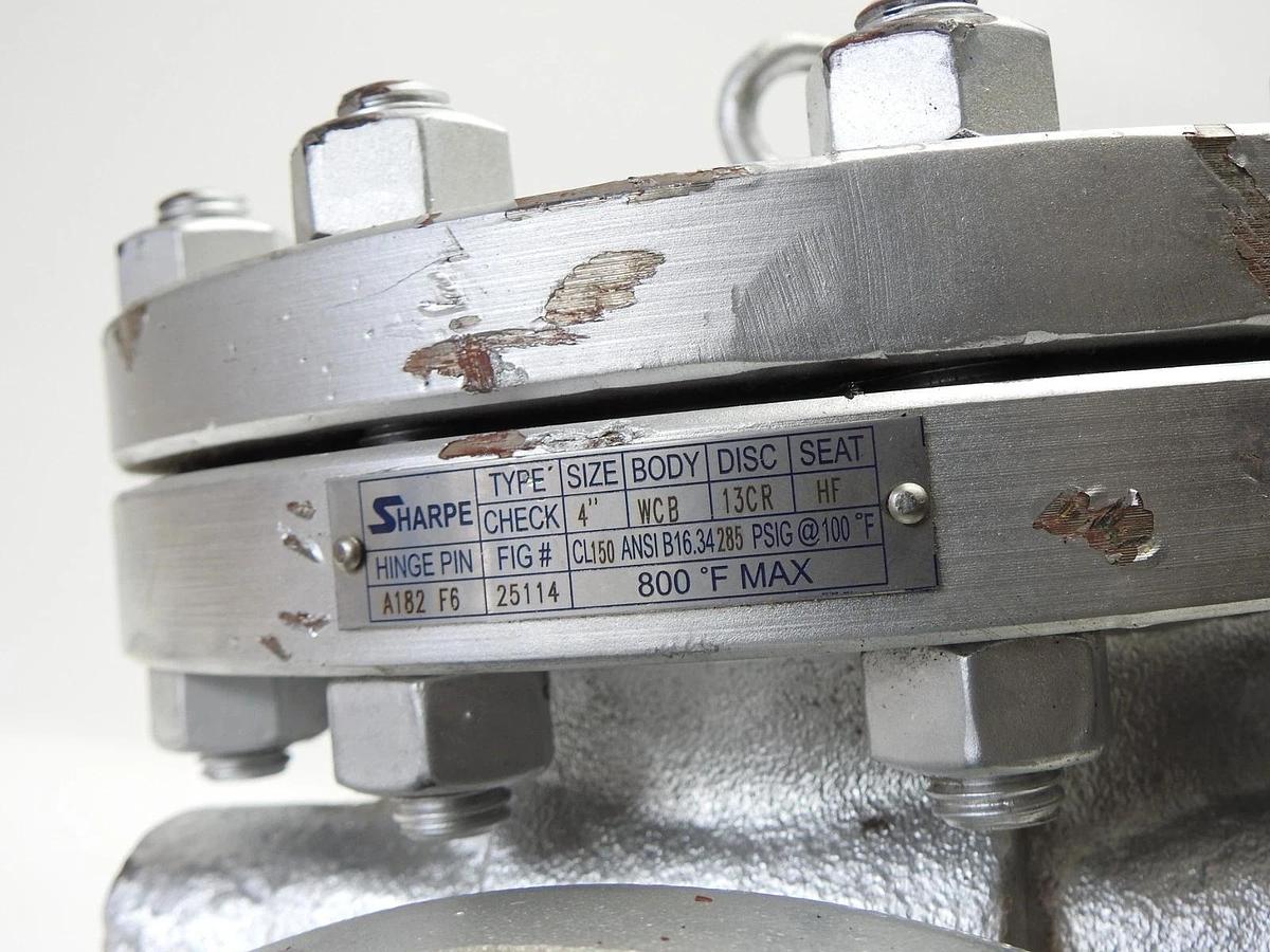 Sharpe 4" Check Valve WCB 13CR HF A182 F6 25114 - NOB NEW!