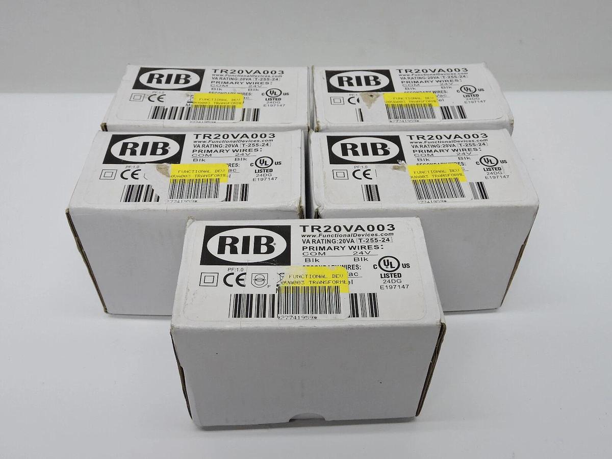 (Lot of 5) RIB TR20VA003 SECONDARY WIRES 24V TRANSFORMER - NEW