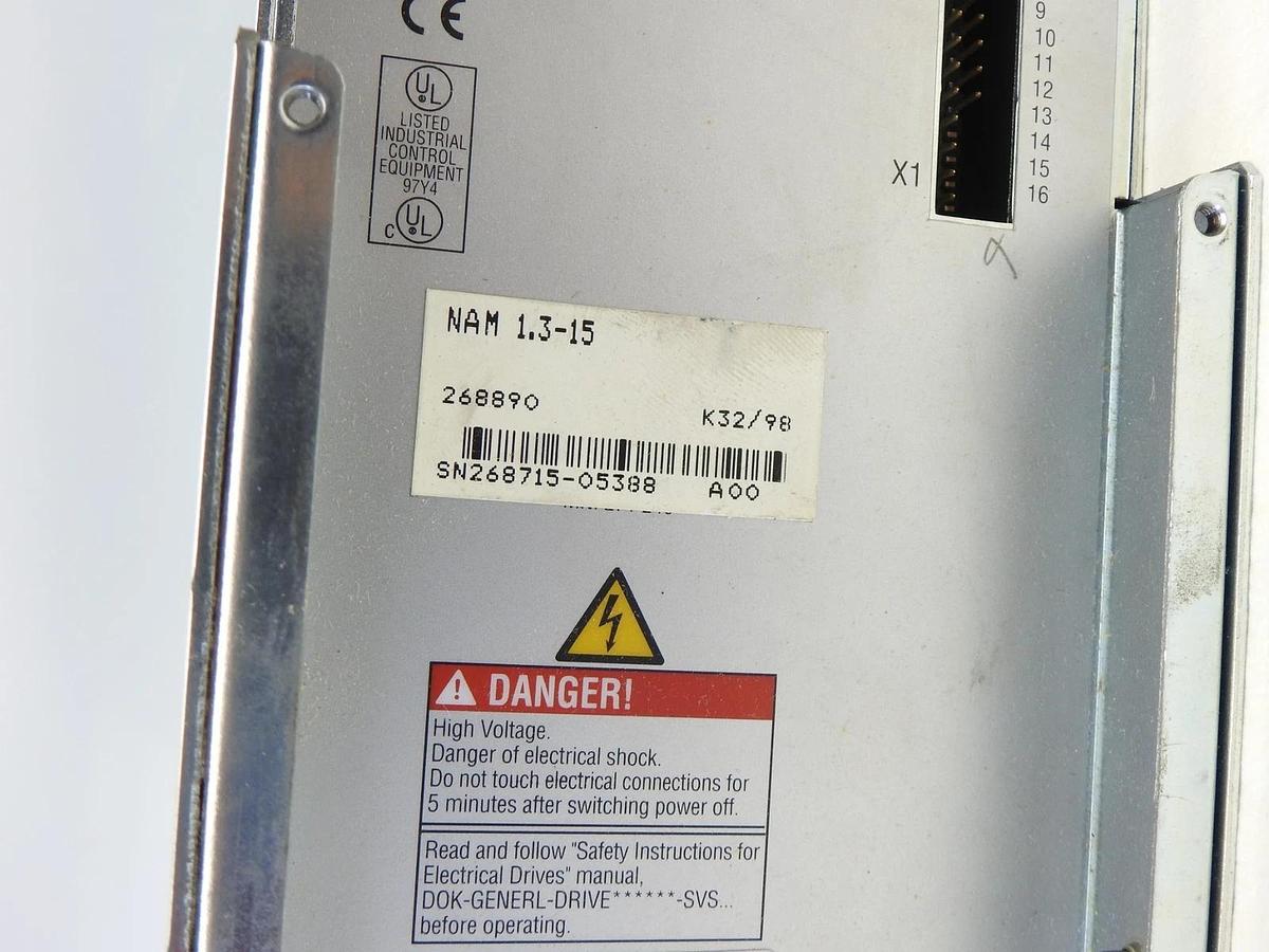 INDRAMAT NAM 1.3-15 268890 K15/99 AC Servo - USED NICE!