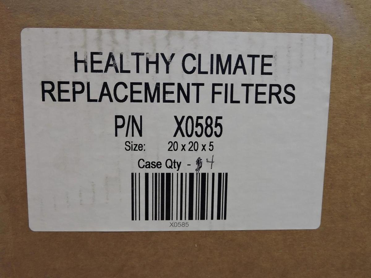 (Lot of 4) Lennox Model X0585 Air Cleaner Filter Media - 20 x 20 x 5