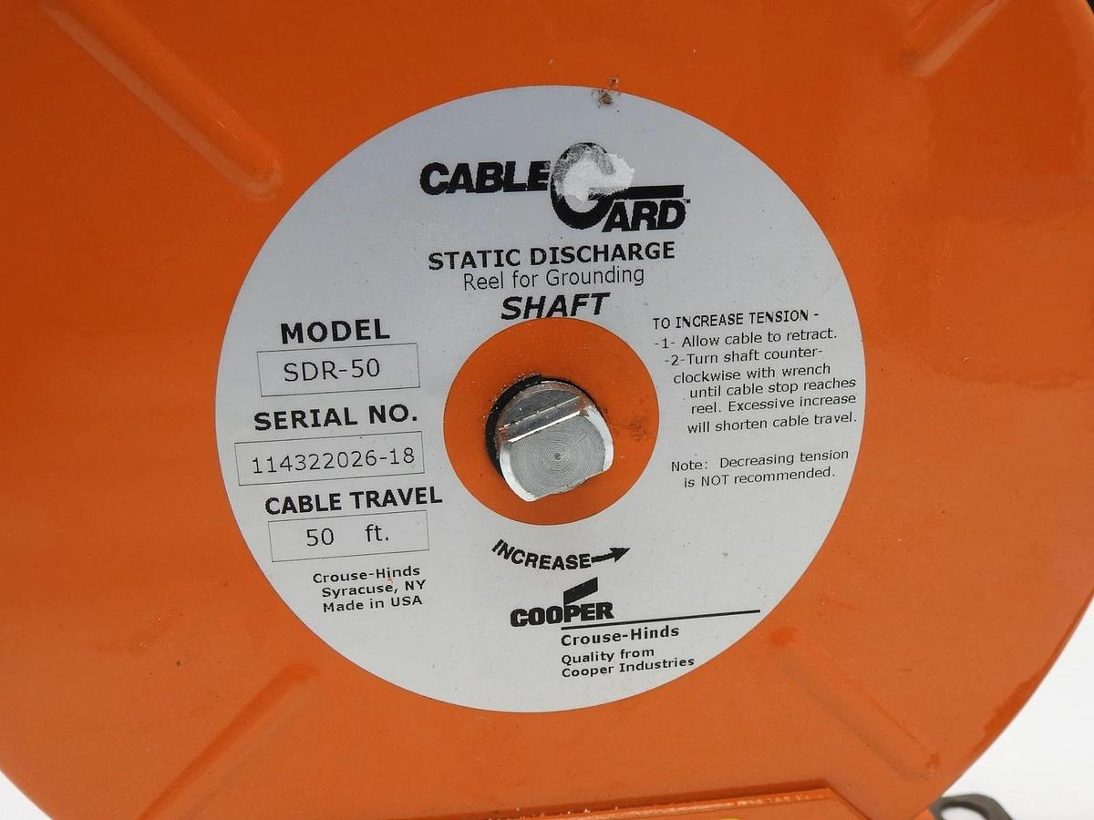 NOB NEW! Eaton Cable Gard SDR-50 Static Discharge Reel for Grounding Shaft SDR50