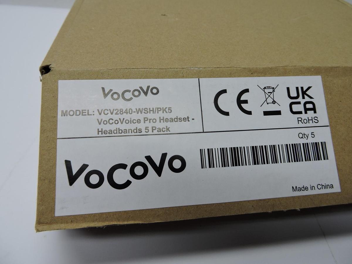 VocoVo VCV2840-WSH - REPLACEMENT HEADBAND FOR PRO VOICE HEADSET (PACK OF 5) NEW!