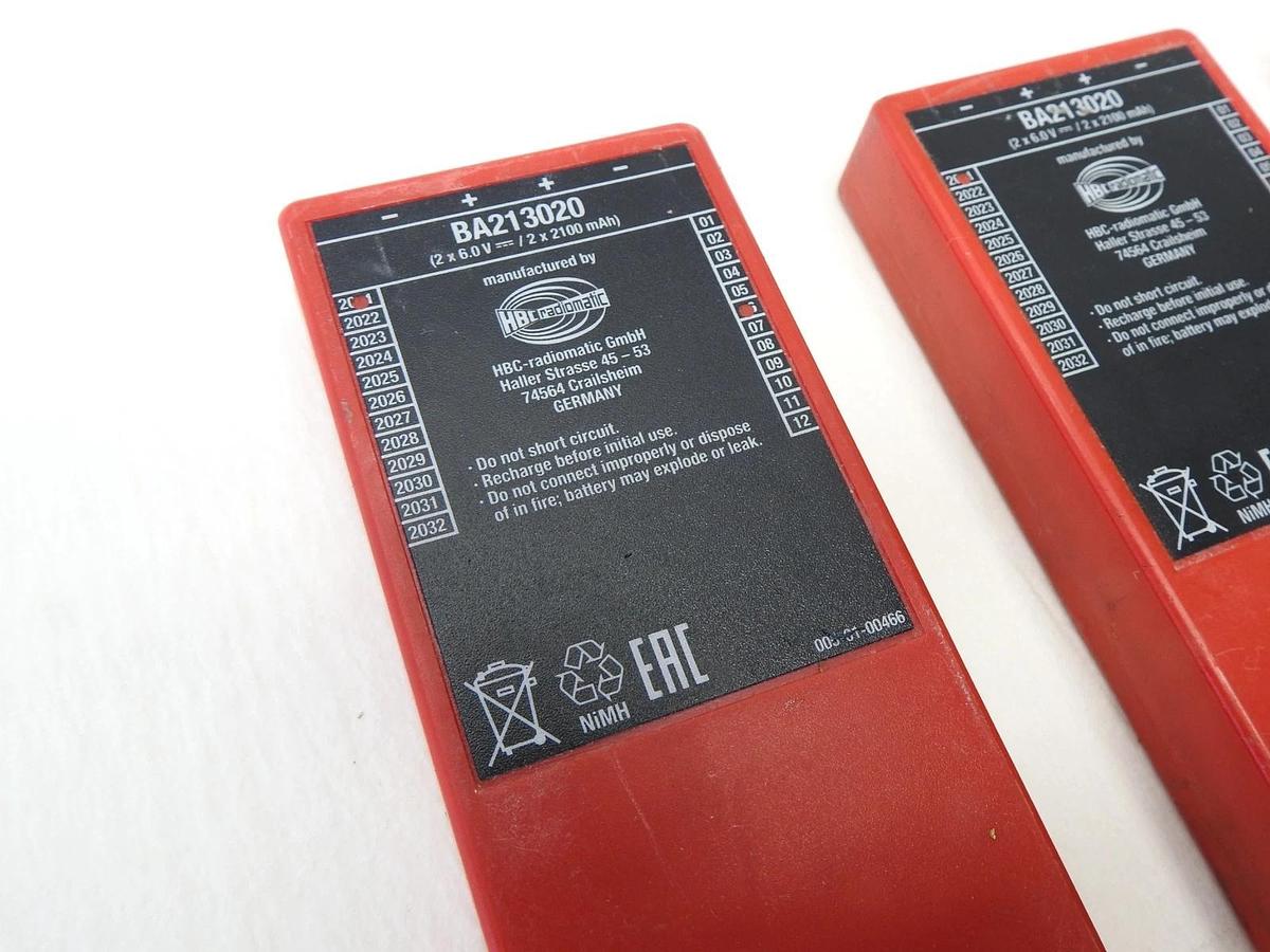 Lot of 3 - GENUINE HBC RADIOMATIC BA213020 6V 2100MAH Batteries - USED OEM