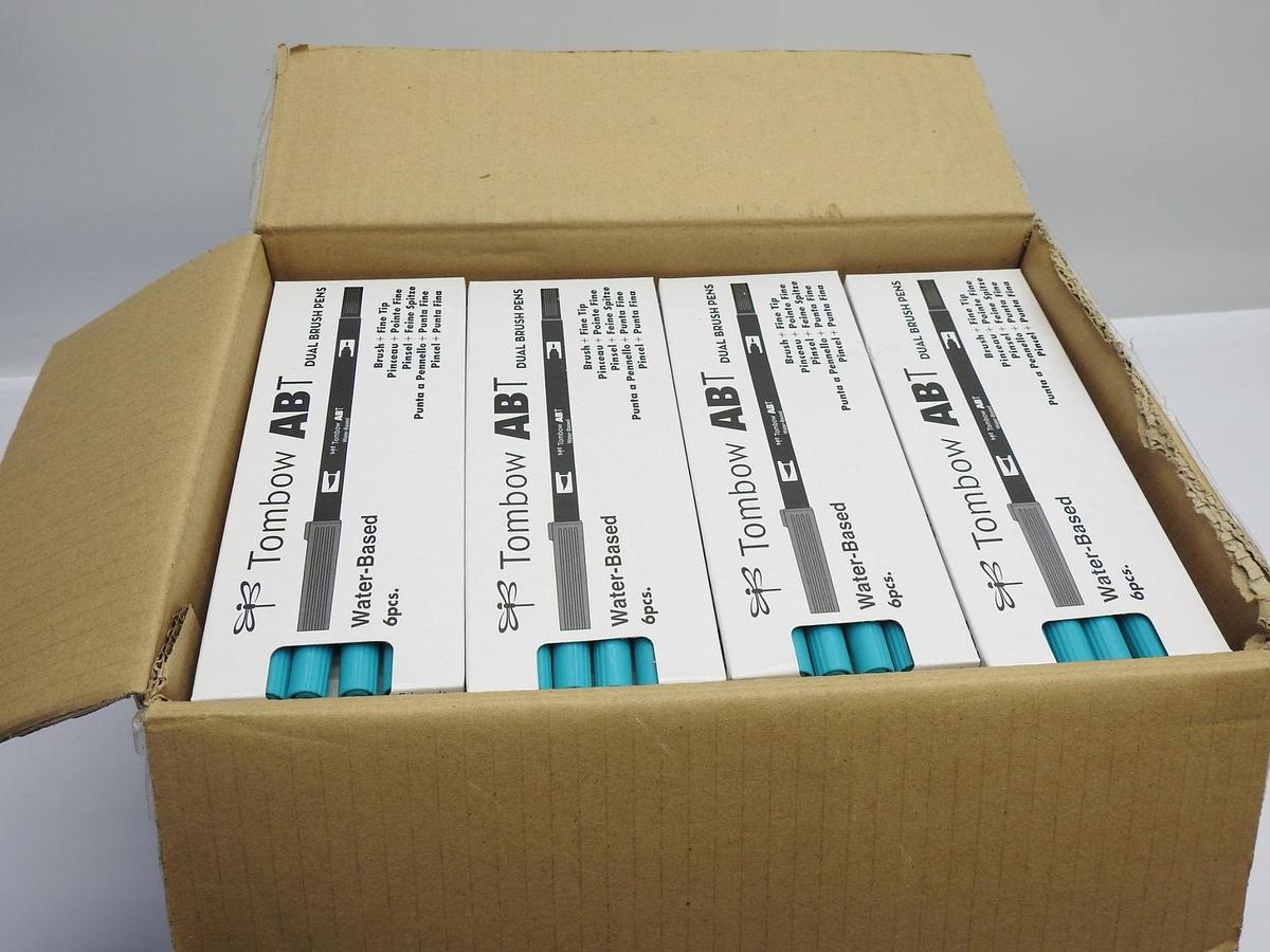 HUGE LOT of 480 - Tombow Dual Brush Pen Art Marker, 373 Sea Blue 56544/ABT-373