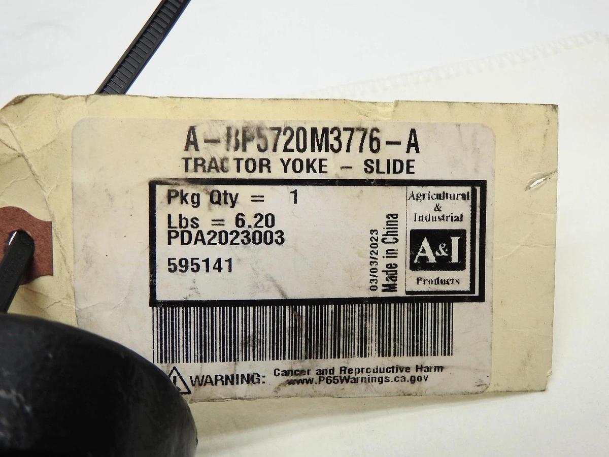 A&I Tractor Yoke, 1 3/8" Splined, 21 Spline, Slide Collar A-BP5720M3776-A NEW