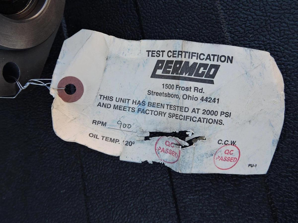 Intertech Fluid Power 14-80-0055 PERMCO 900 RPM Test Hydraulic Pump Motor