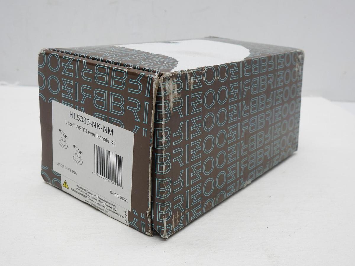 Brizo Litze HL5333-NK-NM Luxe Nickel Widespread T-Lever Knurl Handle Kit NEW!