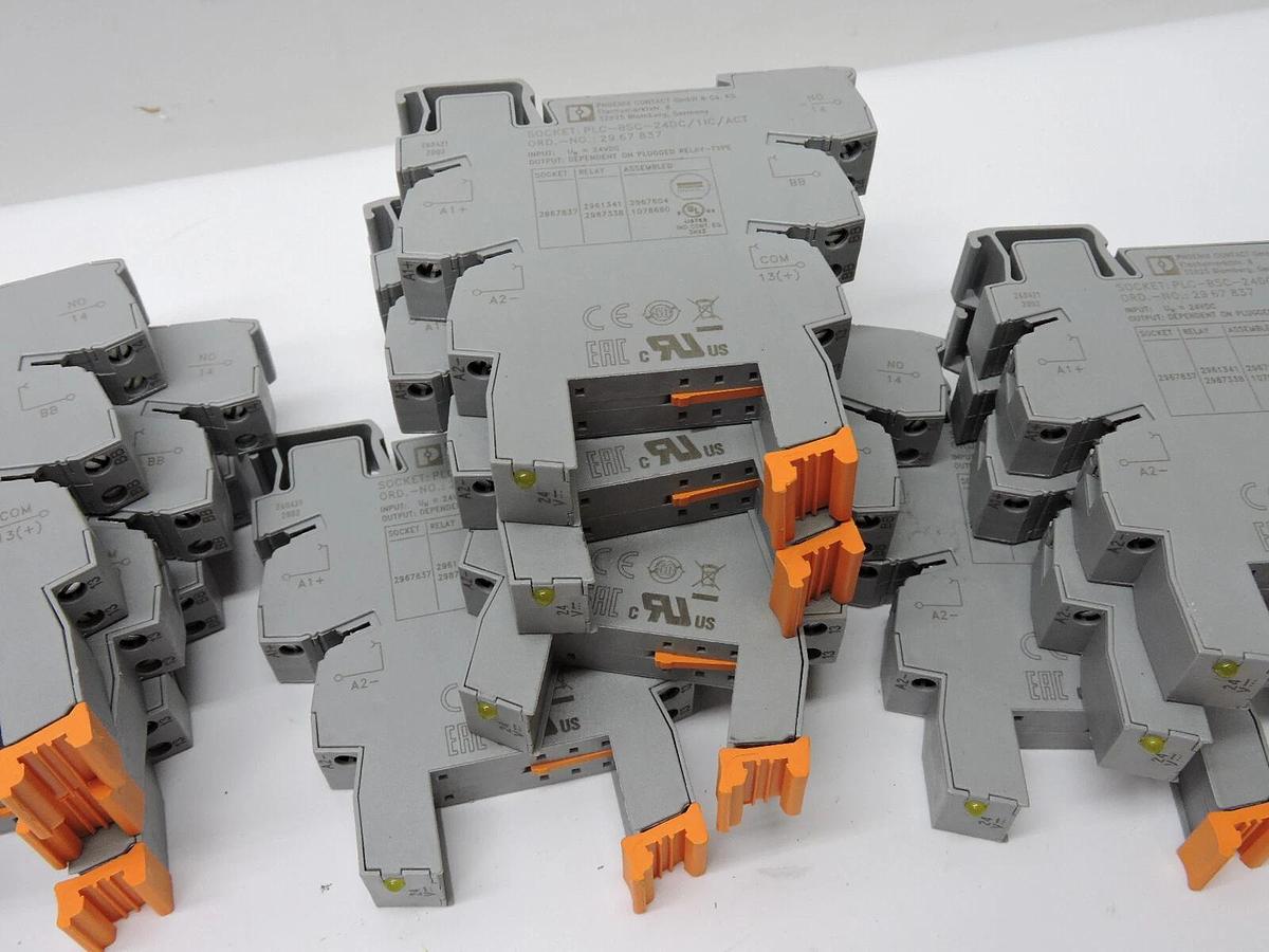 (10) Phoenix Contact Terminal Relay PLC-BSC-24DC/1IC/ACT 2967837 24V - NEW
