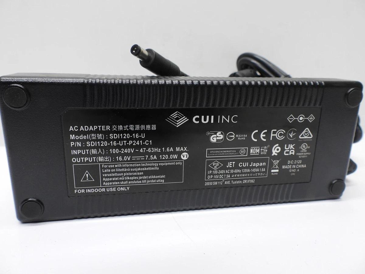 CUI SDI120-16-U 16V-7.5A Ac Adapter Power Supply SDI-120-16-UT-P241-C1 NEW!