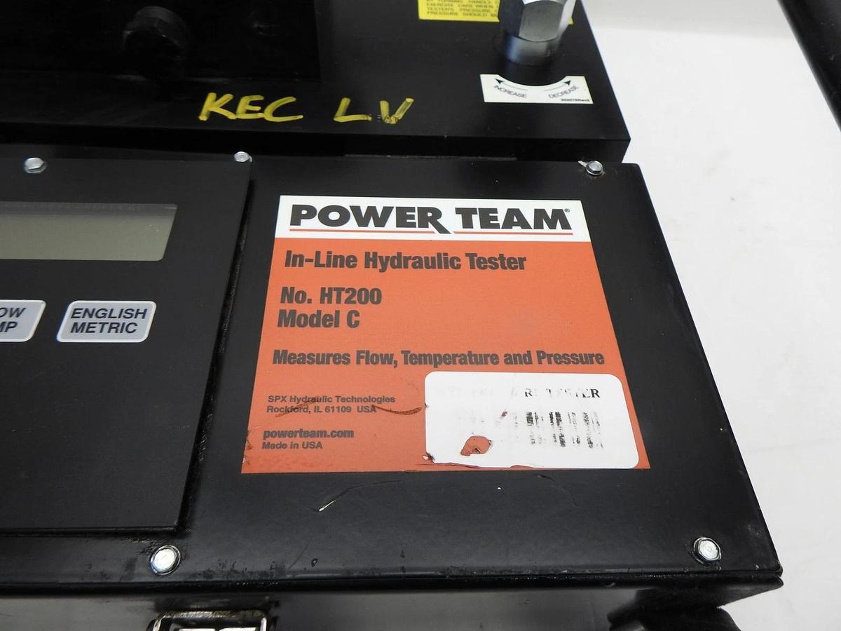 SPX Power Team HT200 In-Line Hydraulic Tester 200 GPM 0-5000 PSI - USED NICE -