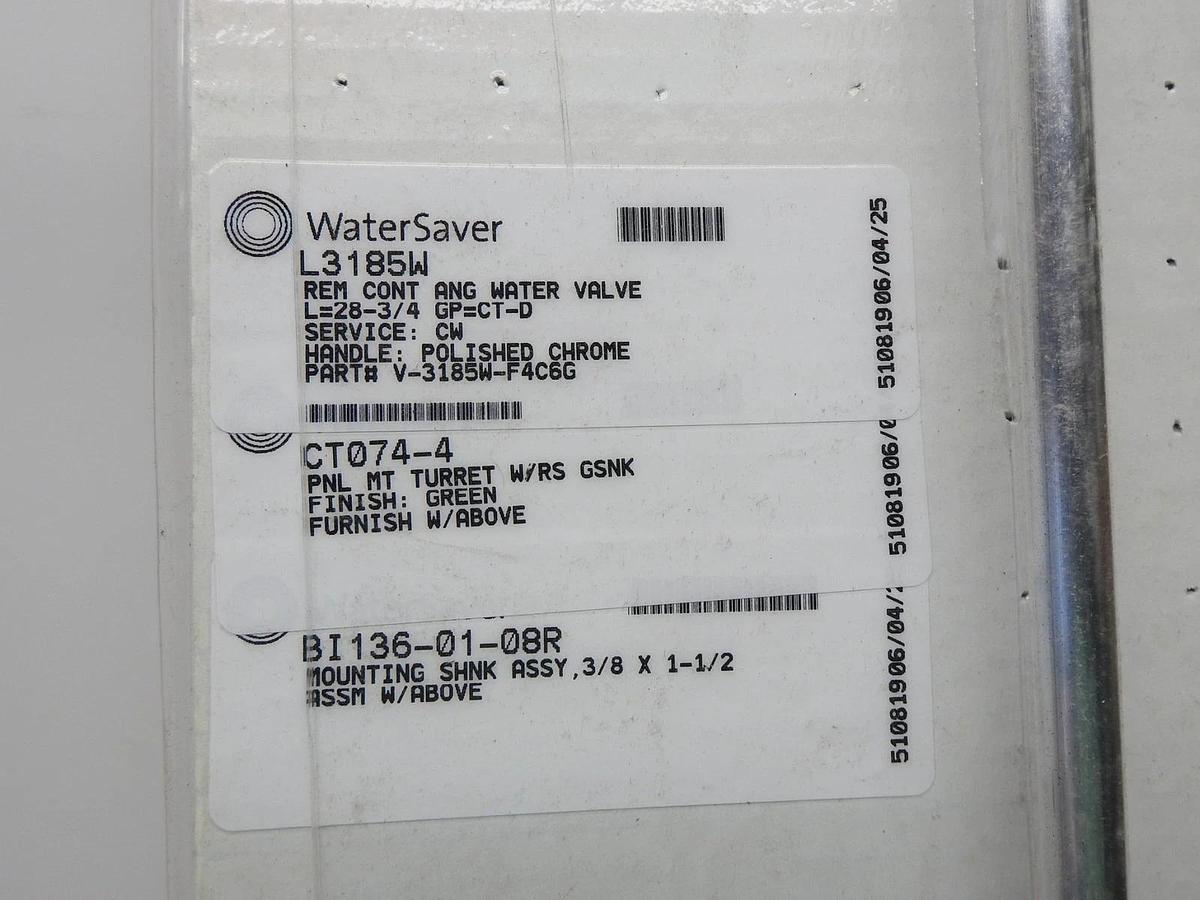 WaterSaver L3185W Water Valve Construction - NEW!