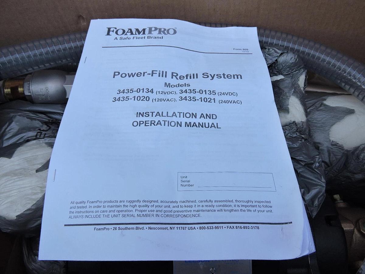 Foam Pro Truck Mounted Foam Power-Fill Refill System (12VDC) - NEW