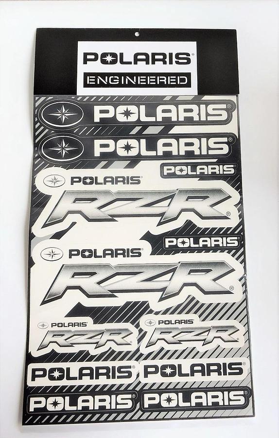 Polaris RZR Black Sticker Decal Sheet Graphics (12" x 18") Genuine OEM 2866261