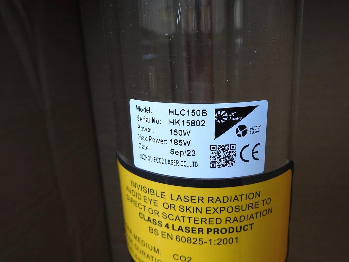 JK Lasers HLC150B 150W / 185W CO2 Laser Tube for Laser Engraving - NEW