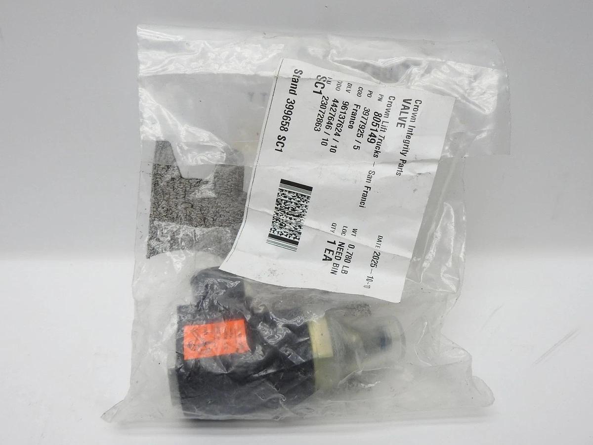 OEM Crown Forklift 805149 Valve - Lowering Solenoid - GENUINE NEW!