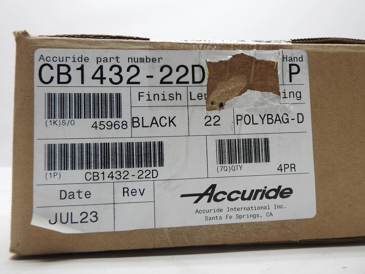 Lot of 4 Accuride CB1432-22D BLACK 1432 Cable System Flipper Pocket 22" Door Kit