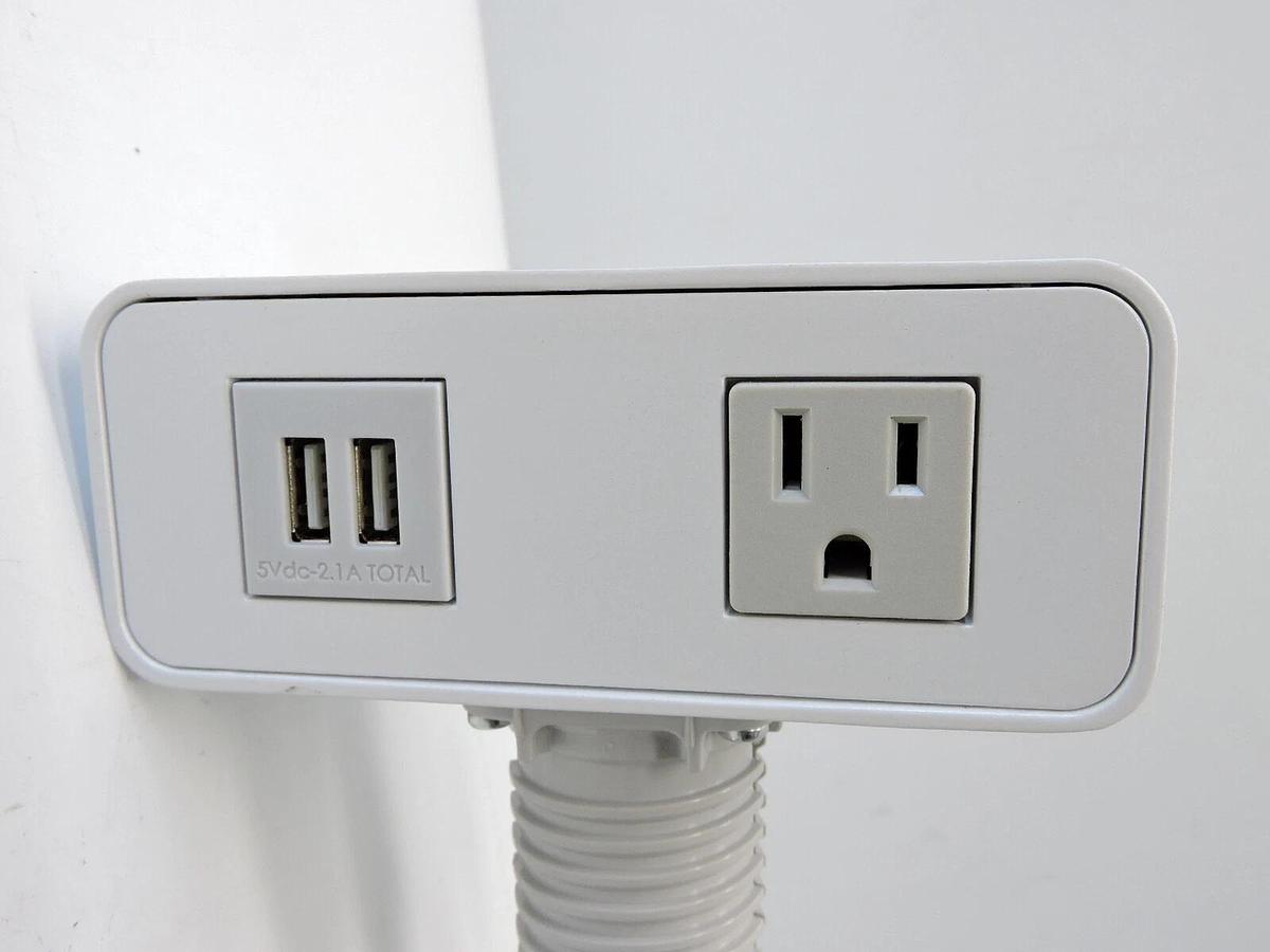 Teknion Power Cube w/ Dual USB Power Configuration, Very White - NEW