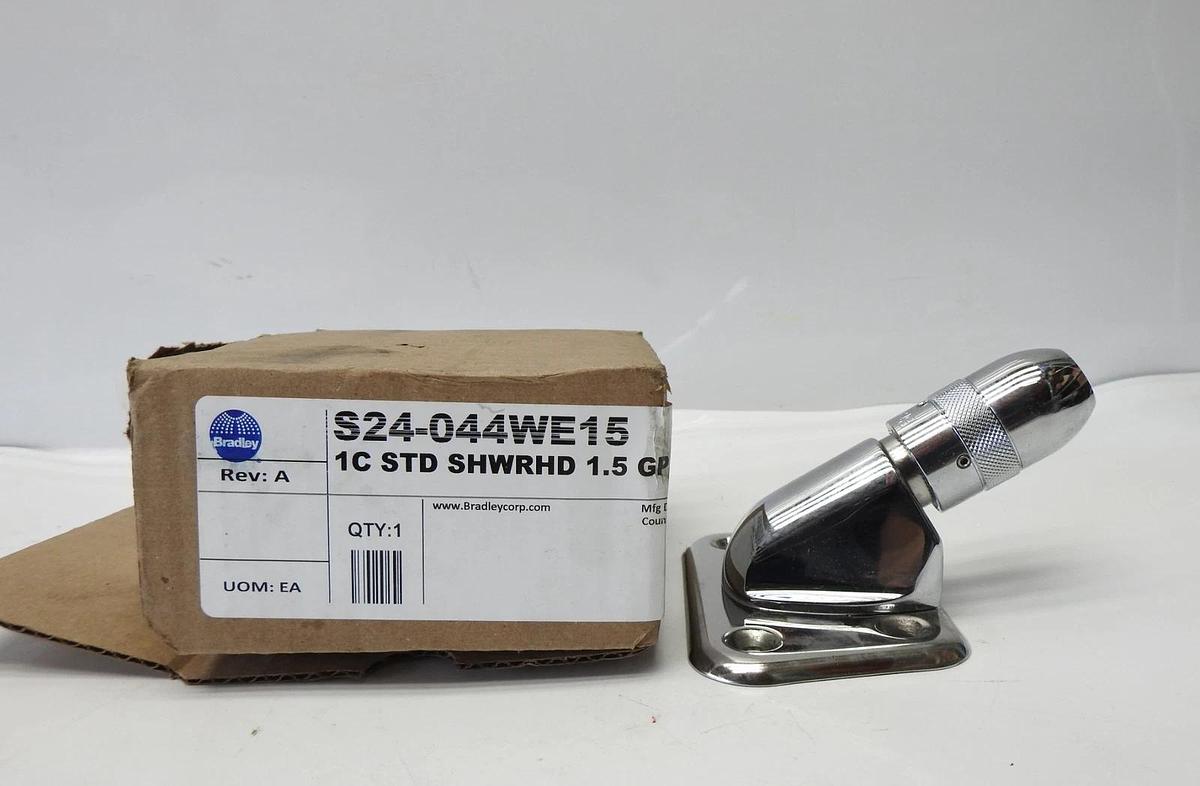 Bradley S24-044WE15 Standard Institutional Showerhead (1.5 GPM/5.7 LPM) -NOB NEW