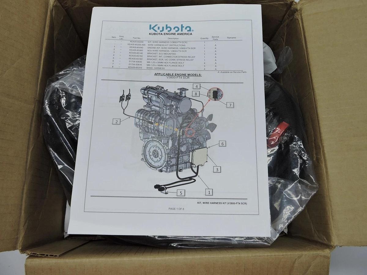 Kubota KEA05-65200 Kit, Wire Harness (V3800-FT4 SCR) w/ NOx Wire Harness OEM NEW