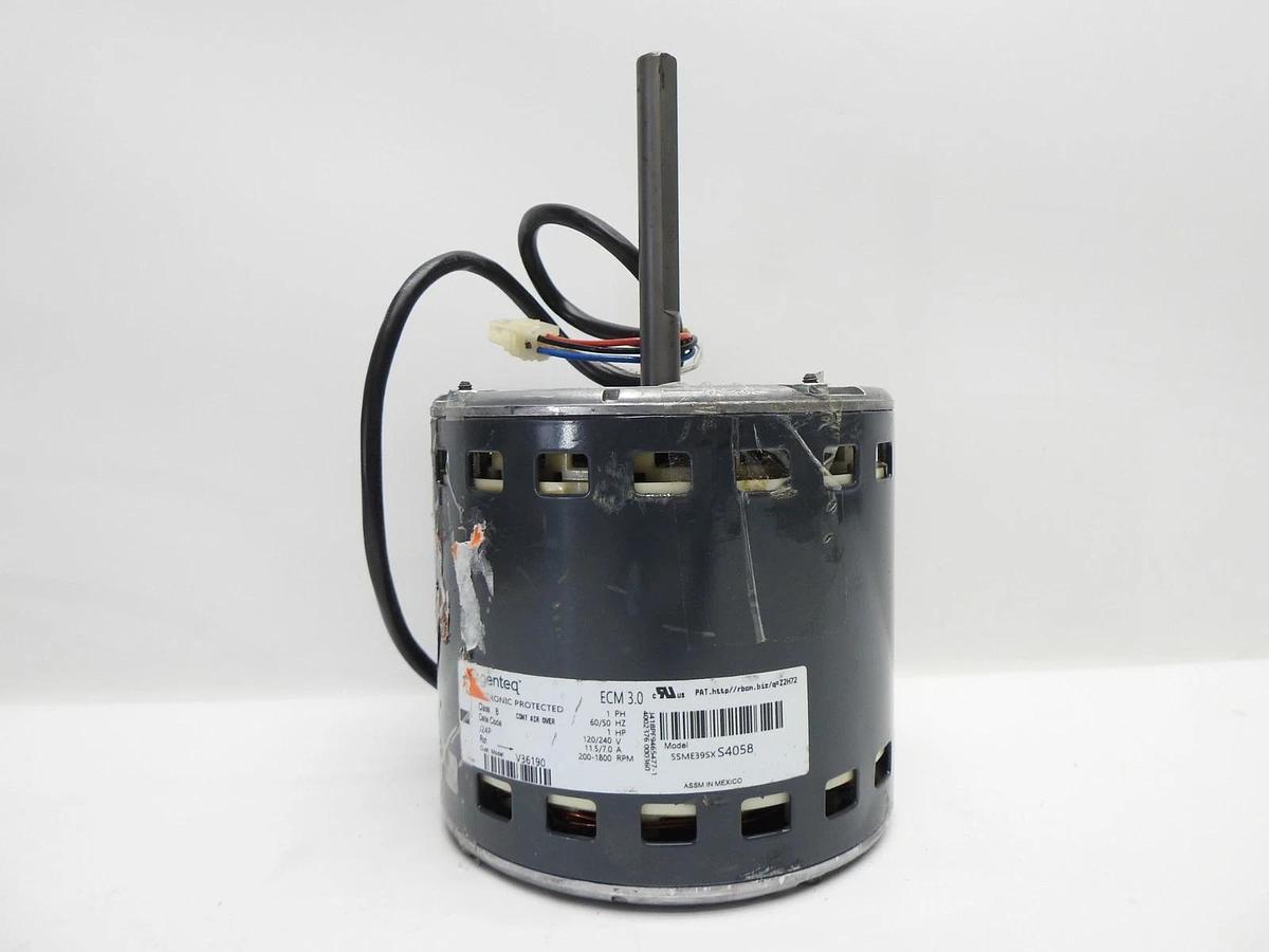 Genteq V36190 Direct Drive 1 HP Blower Motor: 5SME39SX S4058, 1PH, 120/24 - NEW
