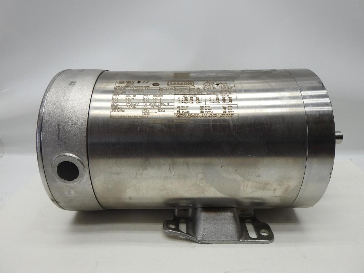 Leeson 119527.00 Stainless Washguard Series Electric Motor  1 Hp CZ6T17TK11C OEM