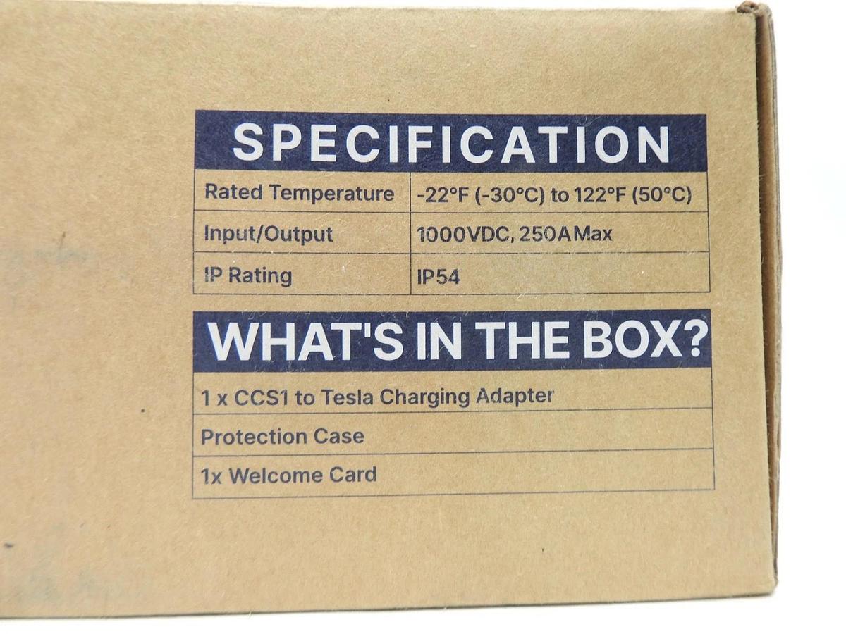 LENZ CCS1 to Tesla Adapter for DC Fast Charging - NEW IN BOX!