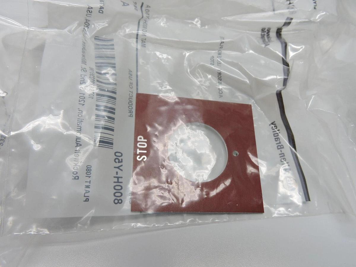 (x15) ALLEN BRADLEY 800H-Y50 LEGEND PLATE STOP - NEW SEALED!