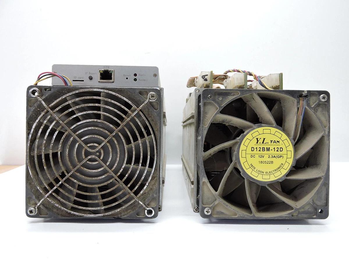 (Lot of 2) S9 Bit Miner Crypto Miners w/ power supplies - AS IS READ