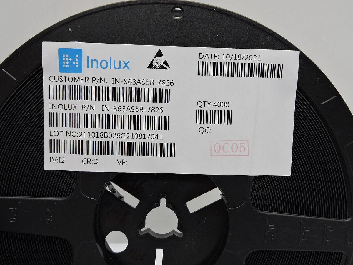 (QTY 4000) Inolux IN-S63AS5B-7826 Blue 467nm LED Indication SEALED!