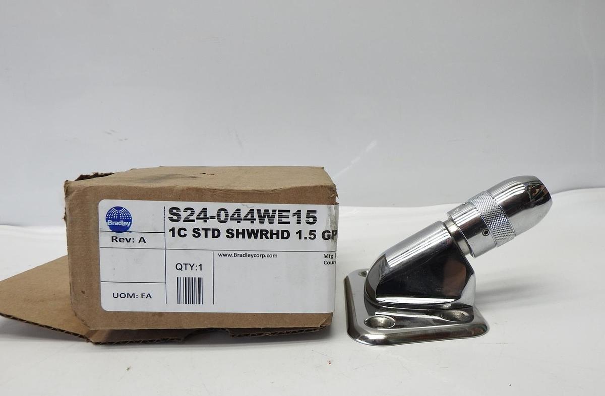 Bradley S24-044WE15 Standard Institutional Showerhead (1.5 GPM/5.7 LPM) -NOB NEW