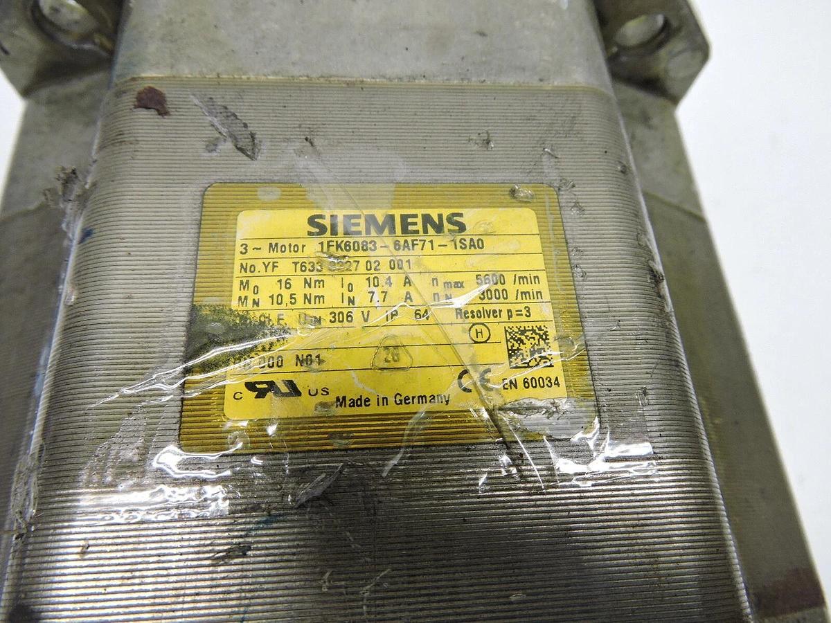 Siemens 1FK6083-6AF71-1SA0 Servo Motor 1FK60836AF711SA0 1FK6083-6AF71