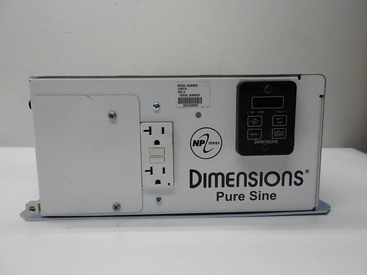 Sensata Technologies 12NP18, 1800 Watt, 12V Inverter /75 Amp PFC Charger - NOB!