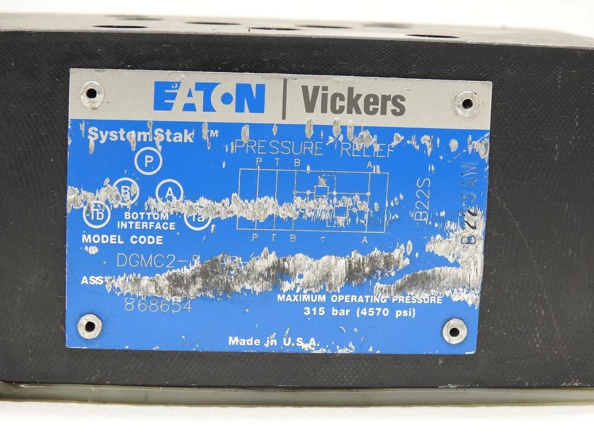Eaton Vickers DGMC2 5 AB BW BA BW (# 868654) Pressure Relief Valve - NOB NEW