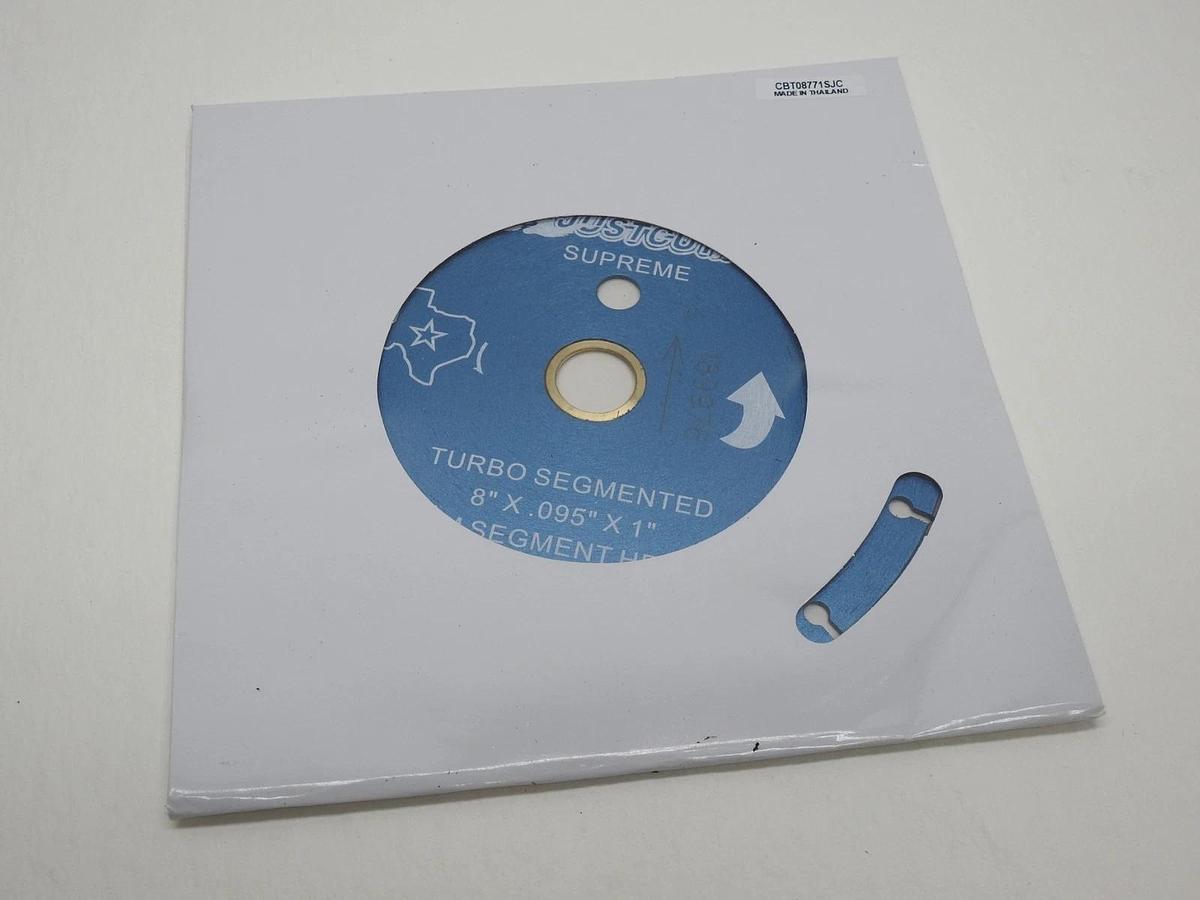 Just Cut inc Supreme Turbo Segmented 8"x.095"x 1" 12MM Segment Height Sintered