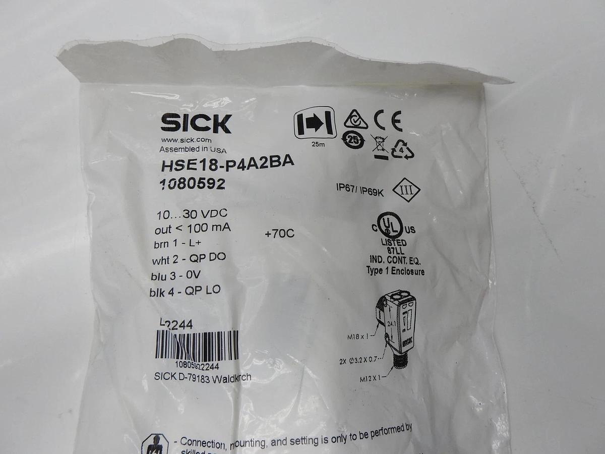 OEM Sick HSE18-P4A2BA H18 Sure Sense Photoelectric Sensor 1080592 ~GENUINE NEW~
