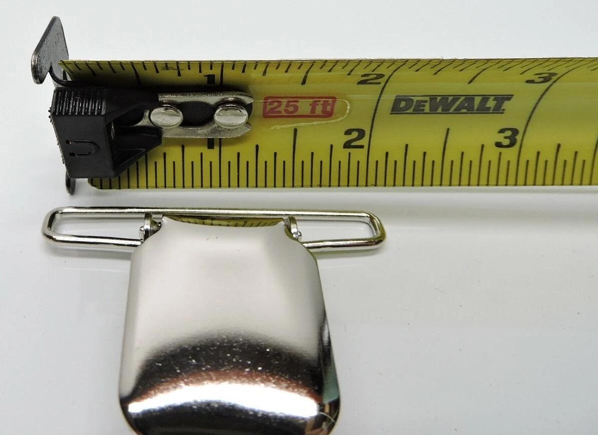 (20) Hold-Up Suspenders Heavy Duty JUMBO Nickel Plated Metal No-Slip Clips