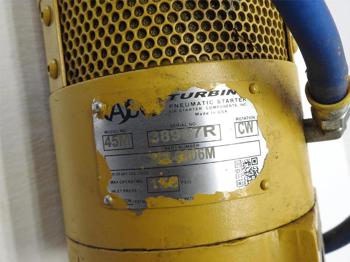 ASC Turbine Pneumatic Air Starter 45M Rotation: CW, 382-9606M - AS IS UNTESTED