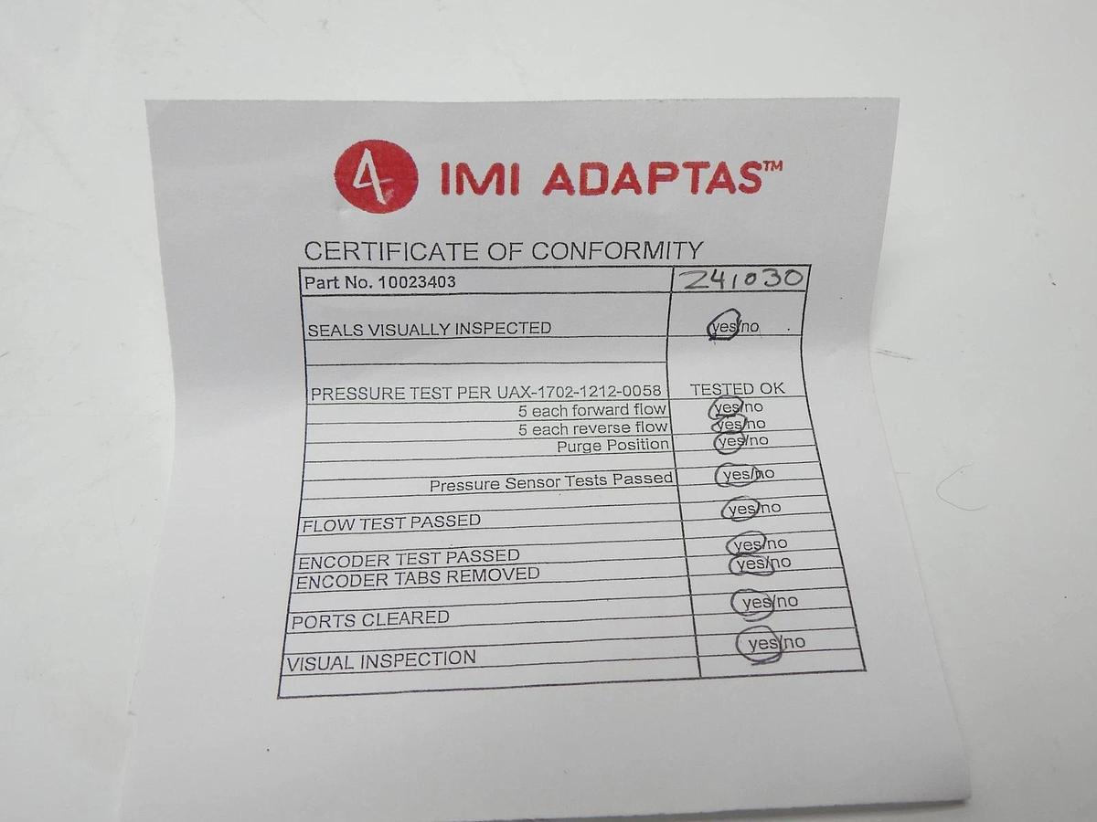 IMI ADAPTAS Column Select Valve 10023403 | 241030 - NEW!