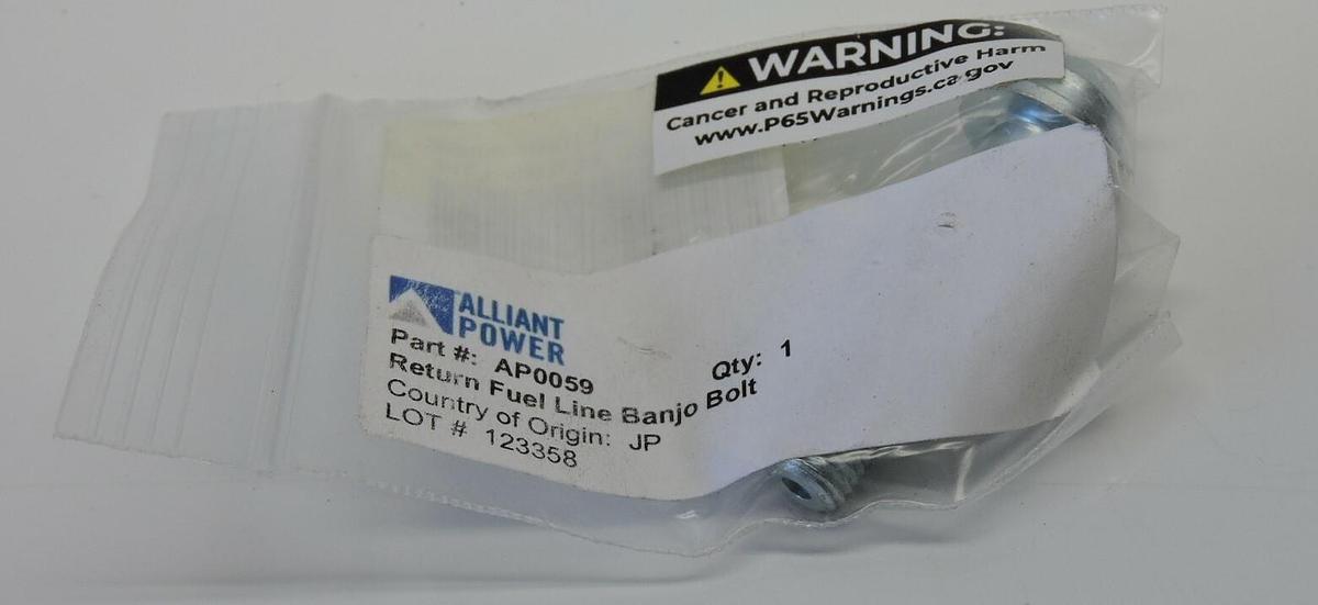 Alliant Power AP0059 Fuel Return Line Banjo Bolt - NEW!