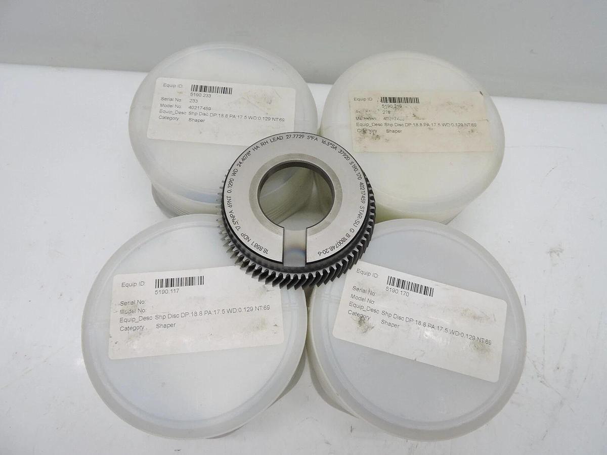 STAR-SU Gear Shaper Cutter, DP 18.8, PA 17.5, WD 0.129, NT 69 - LOT OF 4
