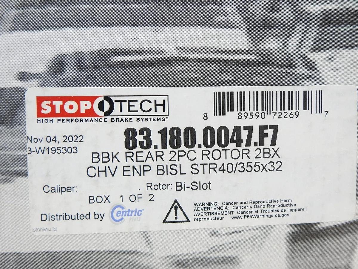 StopTech 97-04 Corvette C5 355x32 Bi-Slot STR-40 Rear Big Brake (LEFT SIDE ONLY)