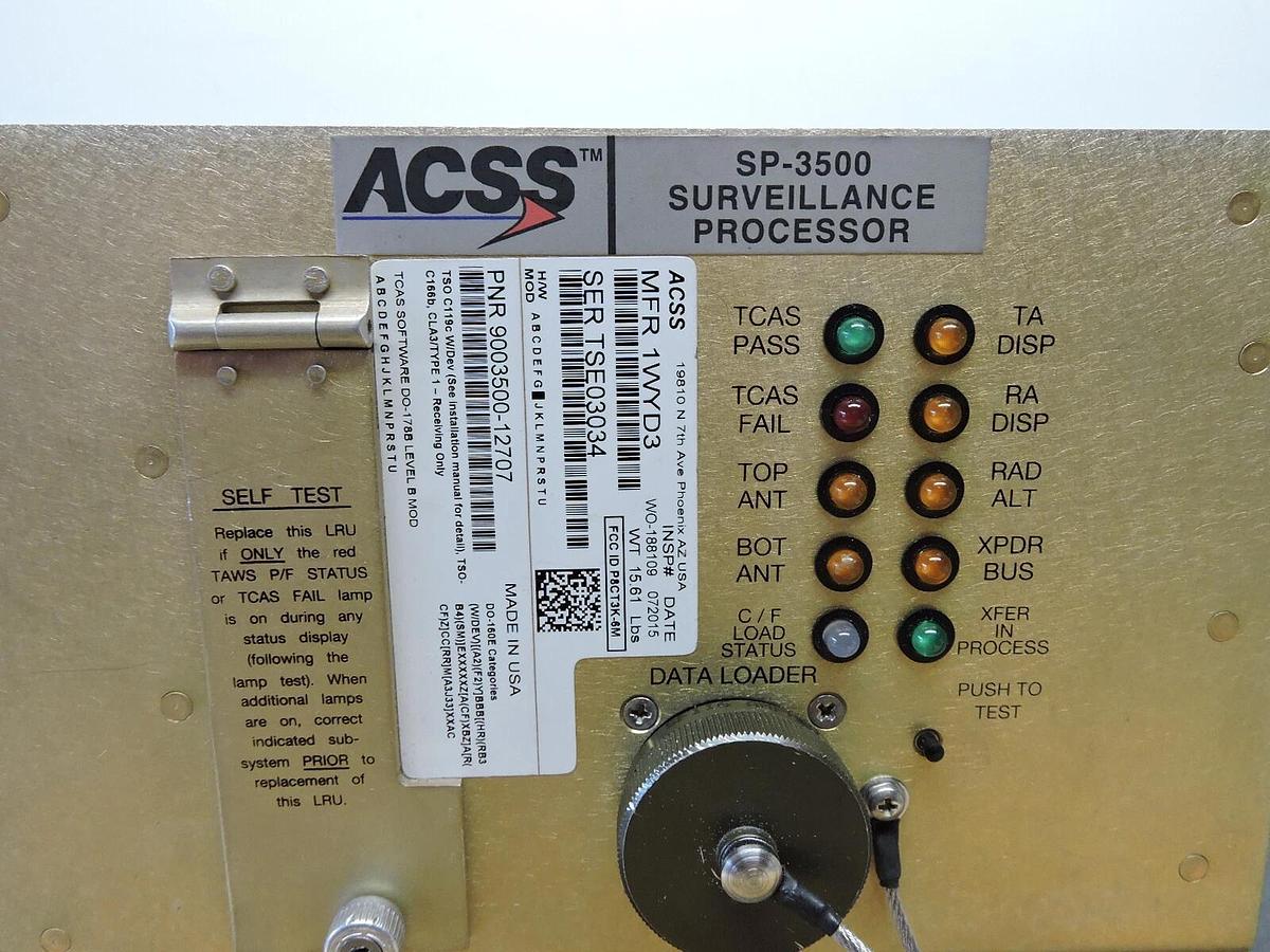 ACSS SP-3500 Surveillance Processor - Traffic Collision Avoidence System - READ