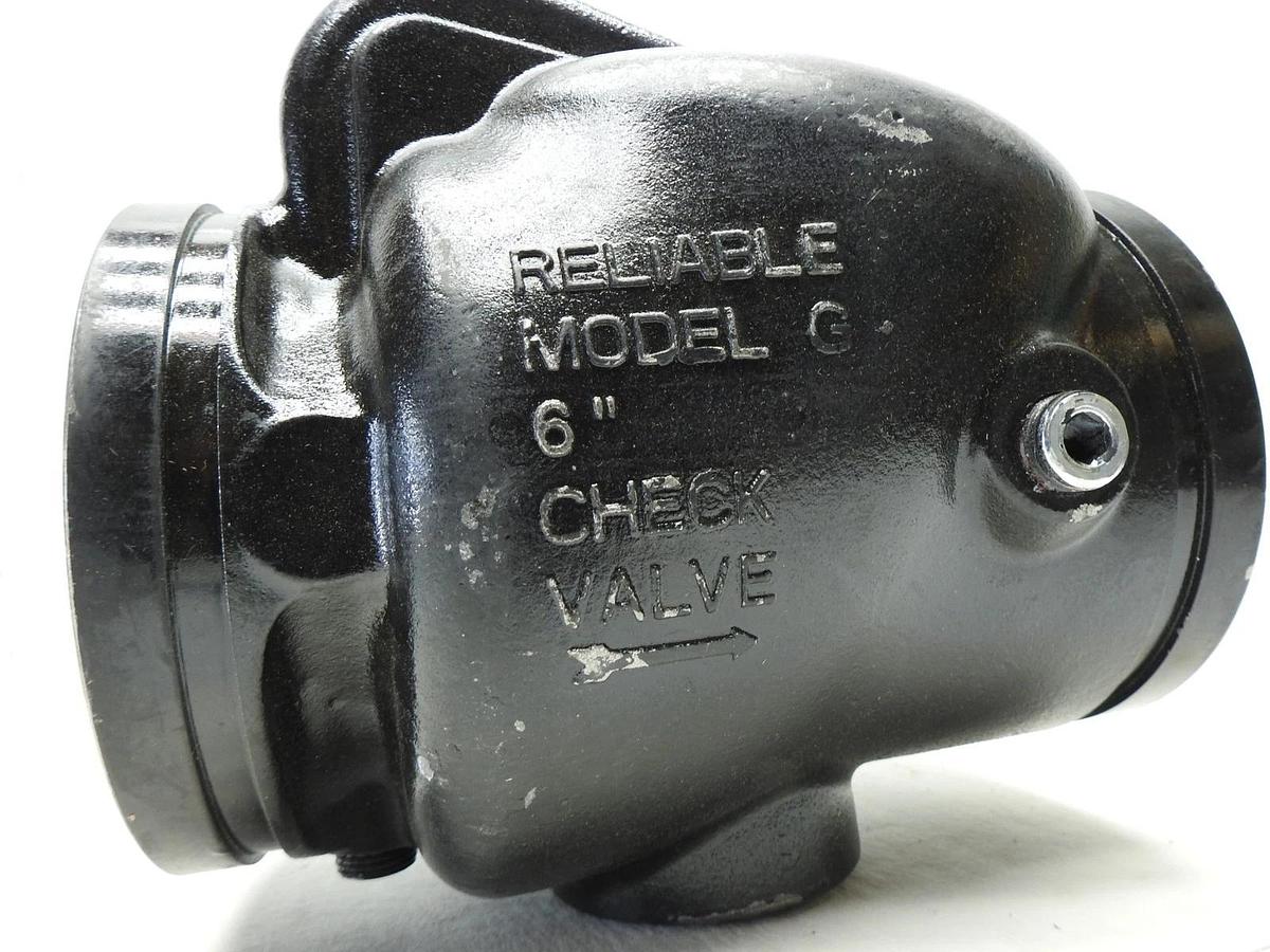 Reliable Model G 6" Swing Check Valve, 250 PSI/17.2 Bar - NOB NEW!