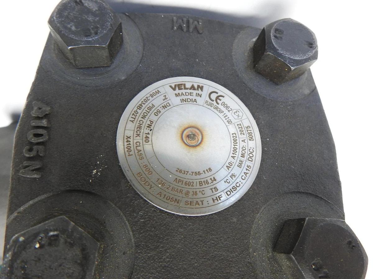 Velan W08-2034B-02TY 2" Weld Socket Pistoj Check Valve 2034B, 140, A105N - NEW!