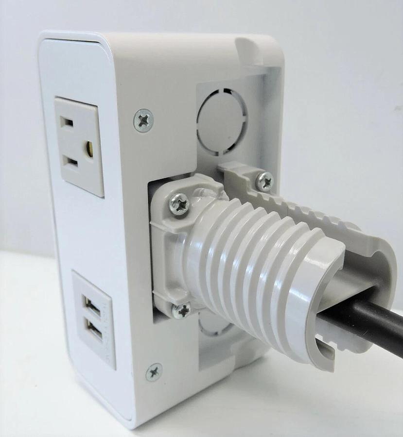 Teknion Power Cube w/ Dual USB Power Configuration, Very White - NEW