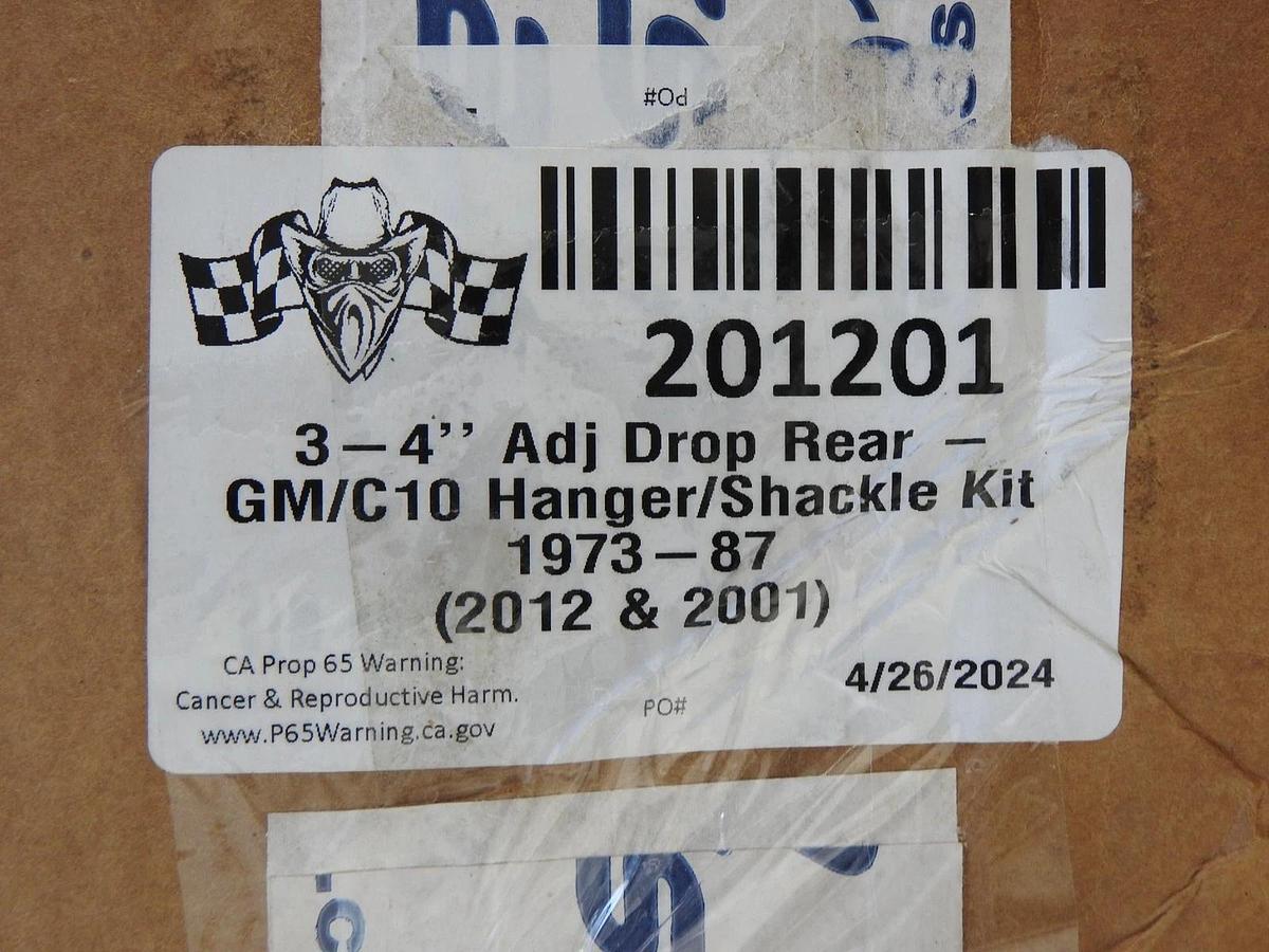 Western Chassis 201201 Hangers and Shackles 4.0" Chevy GMC Kit - NOB NEW!!!