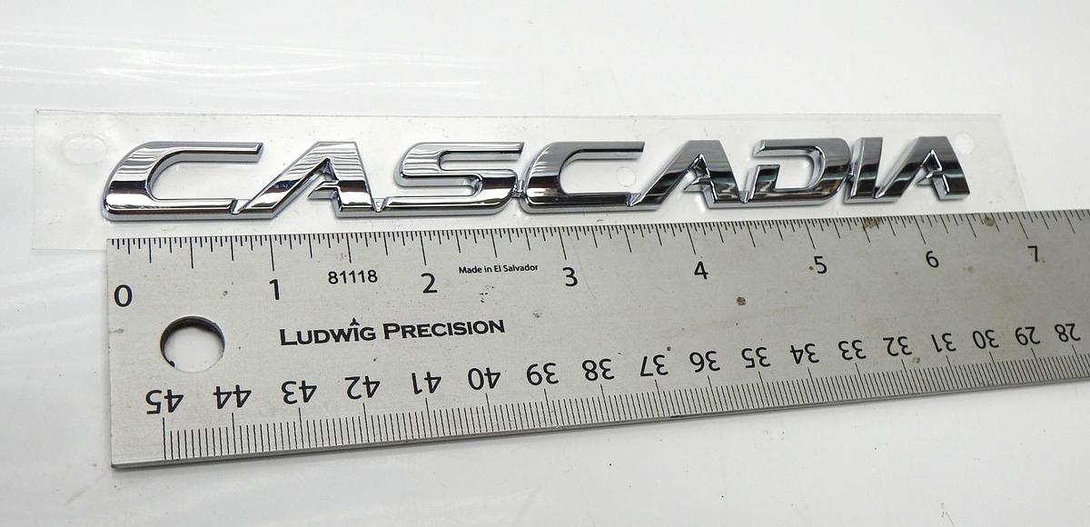 Freightliner Cascadia Rear Trunk Lid Emblem Logo Badge Nameplate Decal 6.6"x.51"