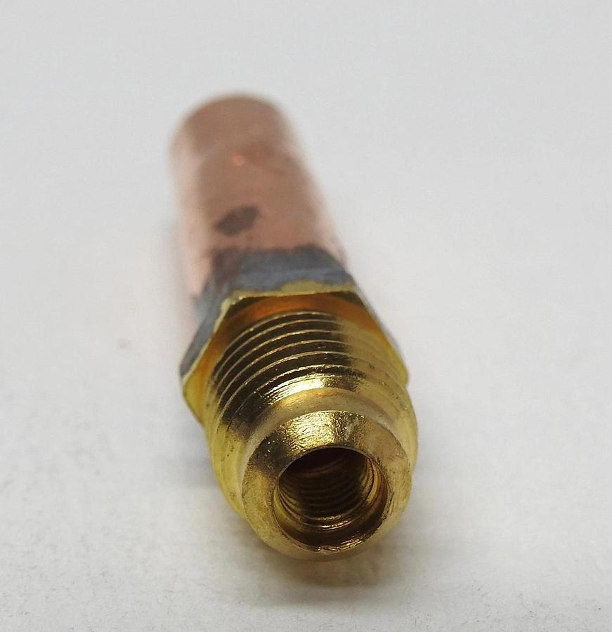 C&D Valve 3/8" Copper Tube 1/4" Flare Cap Copper Access Valve Extension MANY QTY