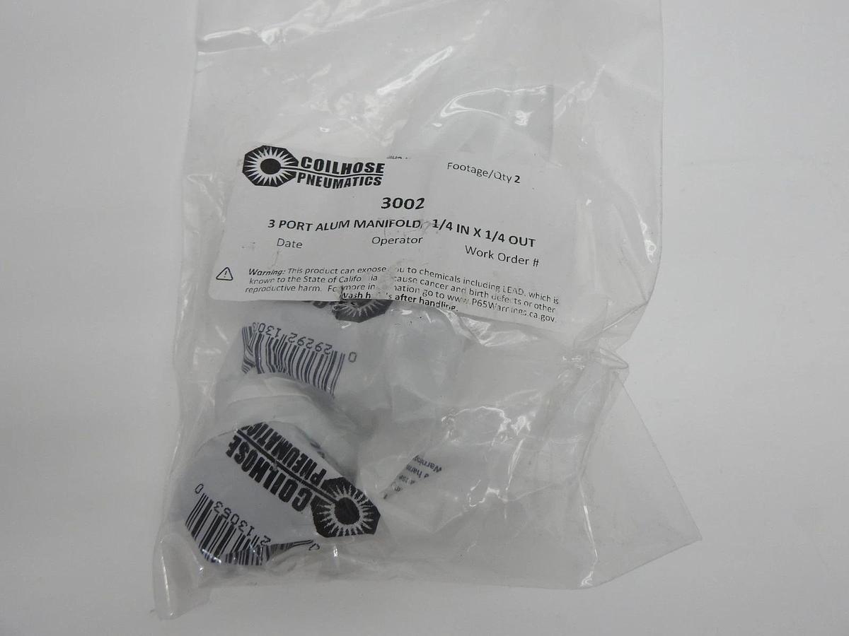 Lot of 2 - Coilhouse 3002 Tri-Pod Manifold, 3 1/4 in FPT Outlets x 1 1/4 in FPT