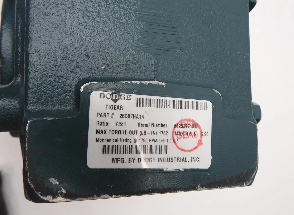 Dodge 26Q07HA14 Tigear-2 Reducer 7.5:1 Ratio - OEM NEW